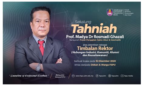 Program adalah untuk menghasilkan graduan dan tenaga kerja yang berpengetahuan dan berkemahiran di dalam bidang pengajian selari dengan keperluan semasa dan hasrat negara. Fakulti Senibina, Perancangan dan Ukur - FSPU Universiti ...