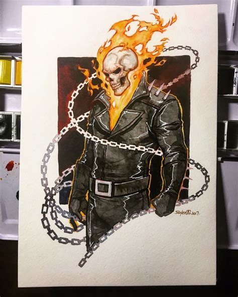 A Skylera — Ghost Rider Commission In 2021 Ghost Rider Tattoo