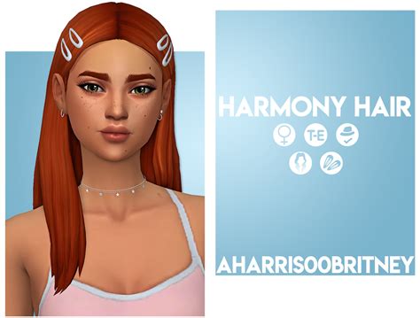 Harmony Hair Aharris00britney On Patreon Sims Hair Sims Sims 4