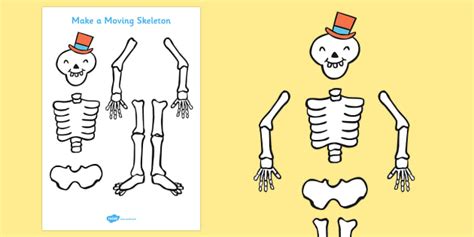 Funny Bones Make A Moving Skeleton A4 Funny Bones Janet And