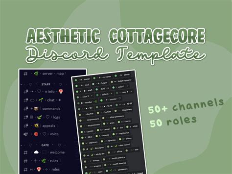 Cottagecore Discord Server Template 50 Channels And Roles Etsy
