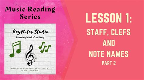 Music Reading Series Lesson 1 Staff Clefs And Note Names Part 2