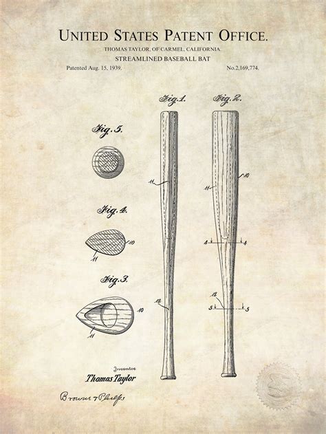 Vintage Baseball Patents Printable Digital Download Etsy