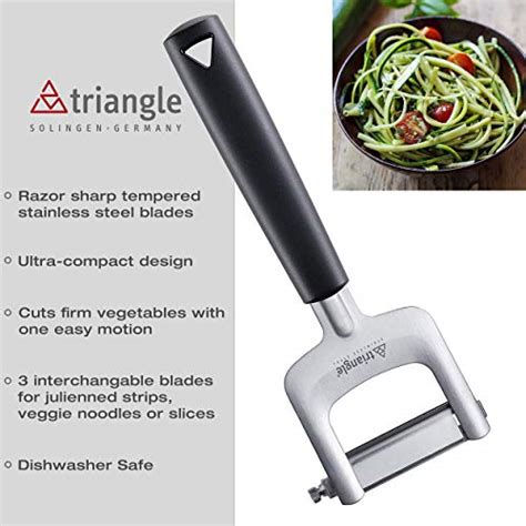 Triangle 3 Piece Julienne Cutter Includes Three Interchangeable