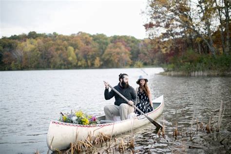 Romantic Picnic And A Canoe
