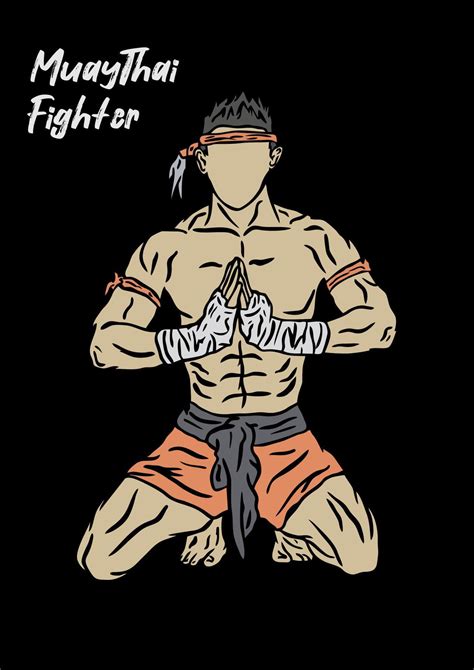 Illustration Of Muaythai Fighter 17647318 Vector Art At Vecteezy