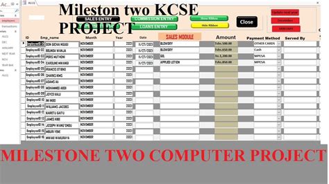 Kcse Computer Project Guide Milestone 2 What Is Expected In