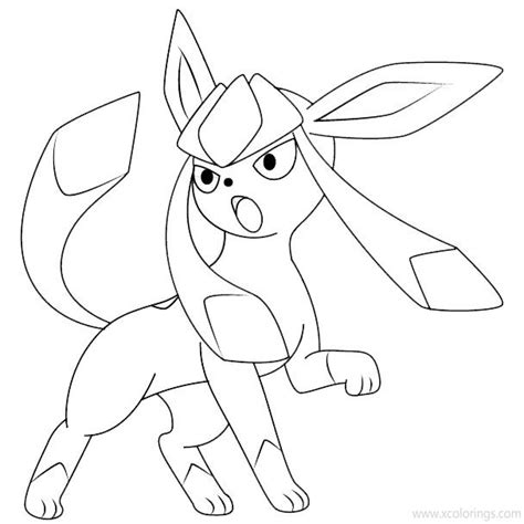 Pokemon Coloring Page Glaceon