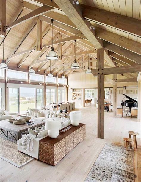 Similarly, barn lights for bedrooms offer the touches of style that ultimately define the space. Vaulted-ceilings-barn-style-great-room-living-room ...