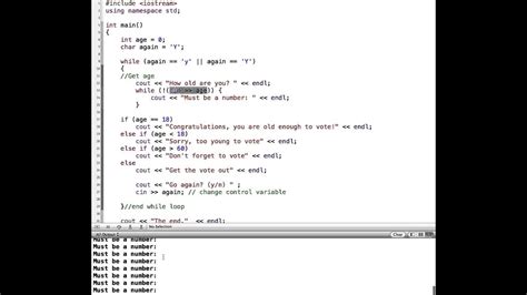They are introduced by the keywords while, do, and for. C++ Validating Input with a while Loop - YouTube