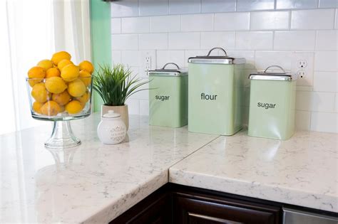 Get more inspiration and tips about subway backsplash here. Quartz Kitchen Countertop and Subway Tile Backsplash | HGTV