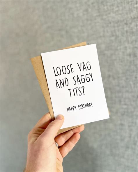 Saggy Vag And Tits Birthday Card Funny Birthday Card Rude Etsy Hong Kong