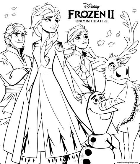 Disney Frozen 2 Coloring Page Printable