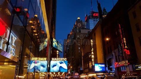 Broadway At Night Editorial Photo Image Of Marquees 114497866