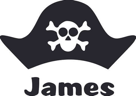 Pirate Pirates Hat Skull Logo Customized Wall Decal Custom Vinyl Wall