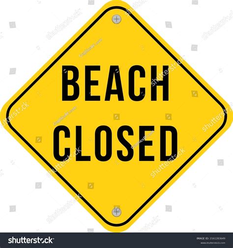 Beach Closed Signboard Design Illustration Stock Vector Royalty Free Shutterstock
