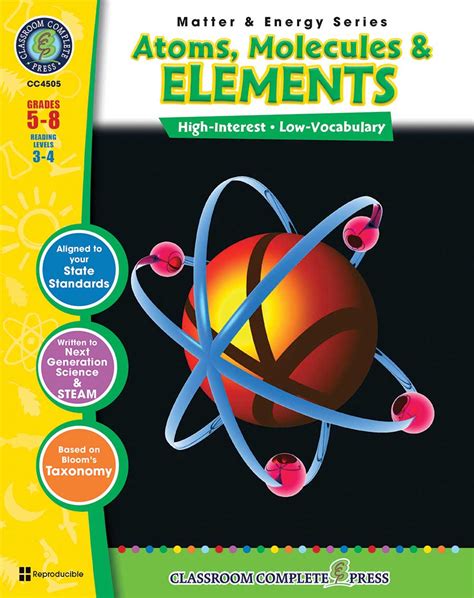 Atoms Molecules And Elements Grades 5 To 8 Print Book Lesson Plan