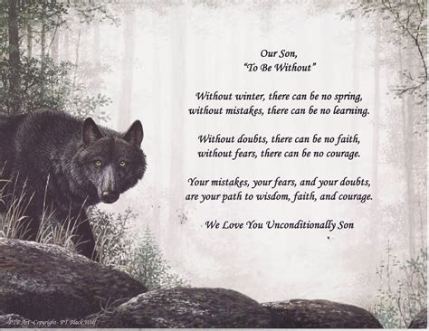 Son Poem Prayer Wolf Eagle Print Personalized Name