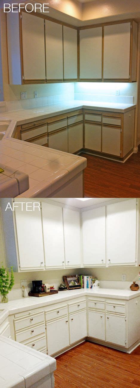 I hope these tips help make the process of updating your 80's kitchen cabinets a little easier. Easy and Affordable Kitchen Makeover - Update 80s laminate ...
