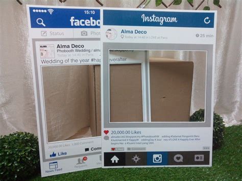 Facebook Instagram Personalised Social Media Selfie Photo Frame Party