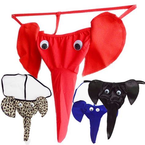 Mens Sexy Mini Brief Underpants Elephant Thongs Underwear Comfy Bikini