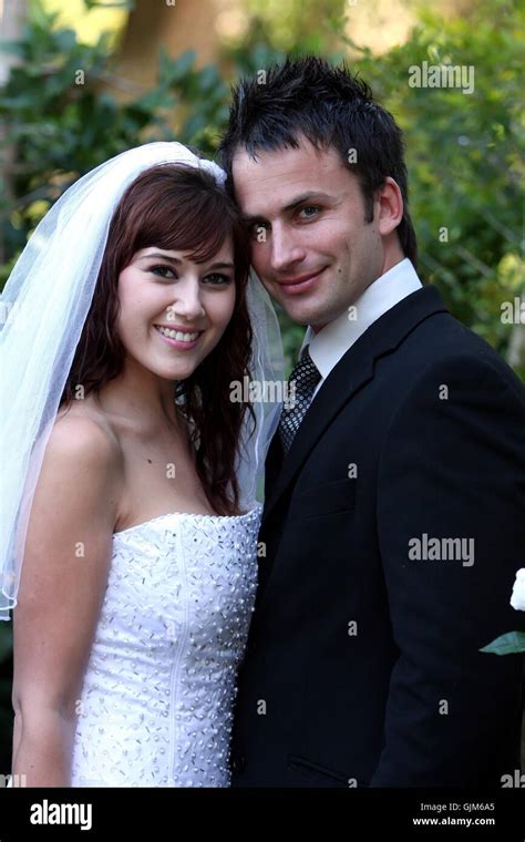 Pretty Wedding Couple Stock Photo Alamy