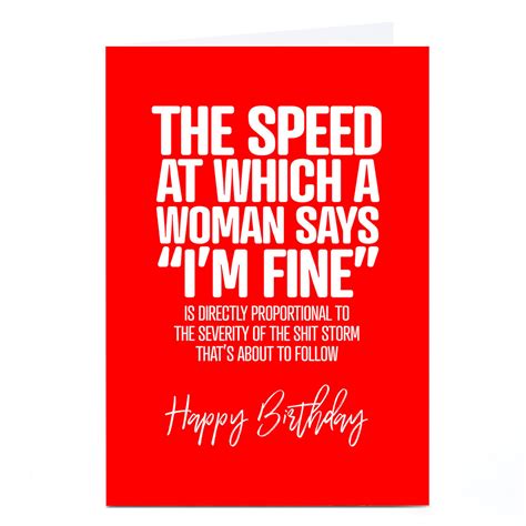 Buy Personalised Punk Birthday Card Im Fine For Gbp 229 Card Factory Uk