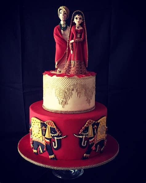 Indian Theme Wedding Cake Decorated Cake By The Hot Cakesdecor