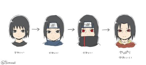 Evolution Of Itachi Uchiha Hair Style Personajes De Naruto
