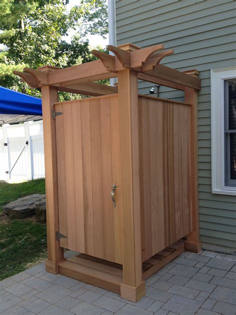 Red Cedar Outdoor Shower By Jkshea Construction Outdoor Shower Enclosure Outdoor Shower Kits