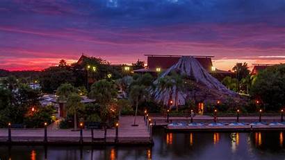 Polynesian Resort Disney Village Sunrise Wdw Walt