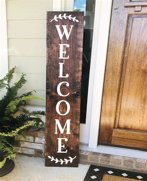 10 Free Welcome Svg Files For Cricut Vertical Porch Signs