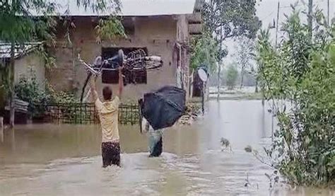 Assam Flood Woes 29000 People 25 Villages Affected Telangana Today