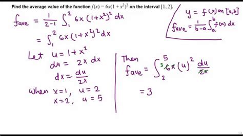 Find how many values are given. Average Value of a Function on given interval: an example ...