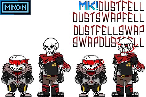 Mkdustfell Wip Name Sans And Papyrus Sprites By Miokakon On Deviantart