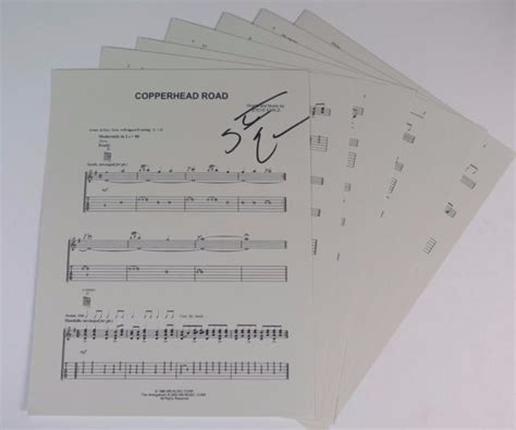 Steve Earle Signed Autograph Copperhead Road Sheet Music For Sale Online