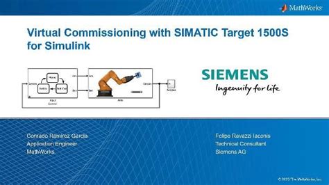 Virtual Commissioning With Siemens Simatic Target 1500s For Simulink