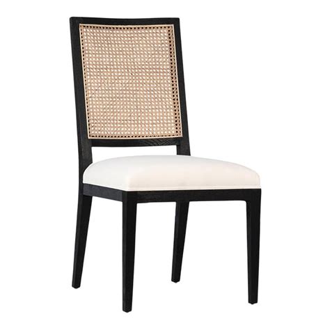 Black & Cane Dining Chair | Chairish