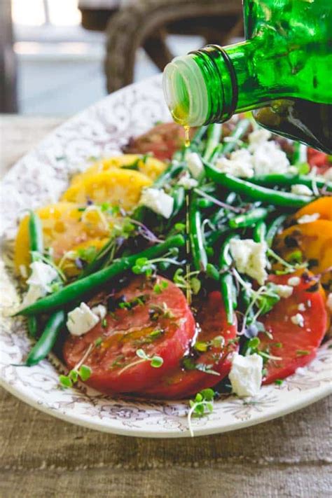 Heirloom Tomato Salad With Green Beans And Chevre
