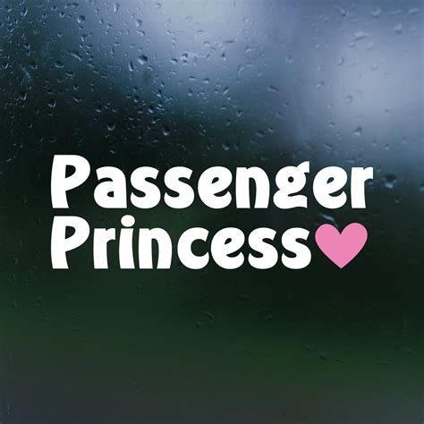Passenger Princess Car Decal Get Decaled