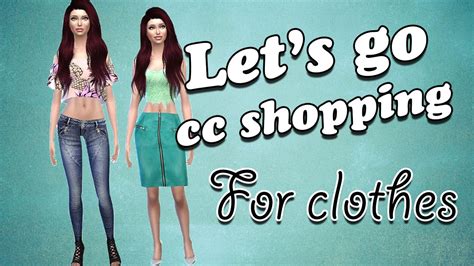 The Sims 4 Lets Go Cc Shopping For Clothes Youtube