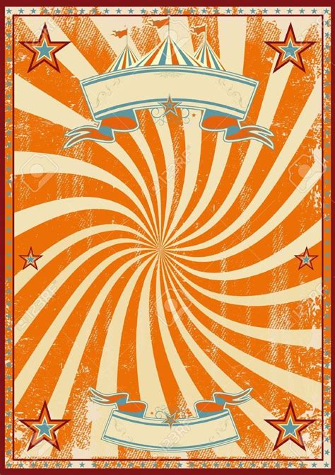An Orange Vintage Circus Background With A Vortex For A Poster