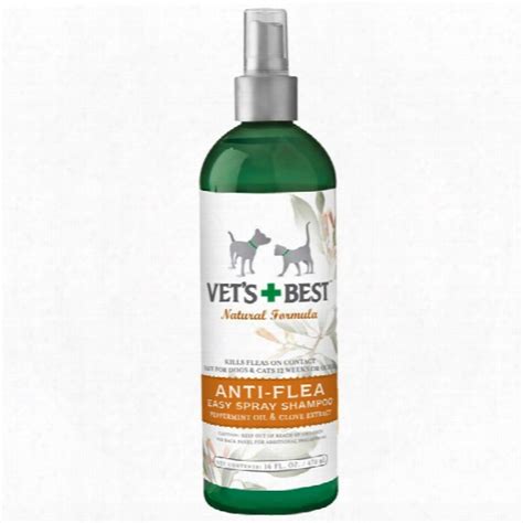 Vets Best Natural Anti Flea Easy Spray Shampoo 16 Oz The Web Sport