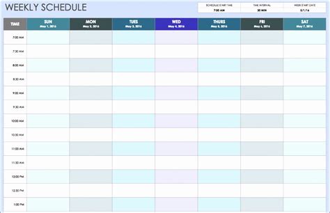 Weekly Shift Schedule Template Excel Excel Templates