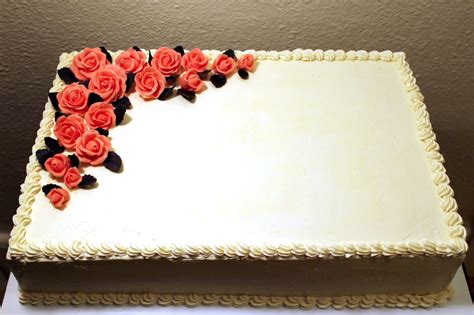 Cakes Rectangle Cake Wedding Sheet Cakes Cake Decorating Frosting