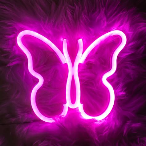 Butterfly Neon Signs Lights For Bedroom Wall Decorpink Best Quality