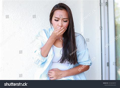 Puke Pregnant Woman Front View Images Stock Photos D Objects