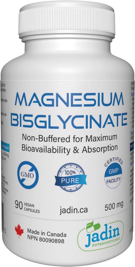 Bisglycinate De Magnésium 500 Mg Pure Sans Remplissage Non