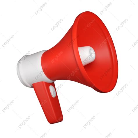 3d Red Portable Megaphone Speaker Announcement And Promotion Toa