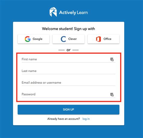 Create A Student Account Actively Learn Student